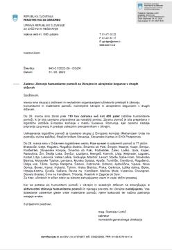 Zbrana humanitarna pomoč za Ukrajino